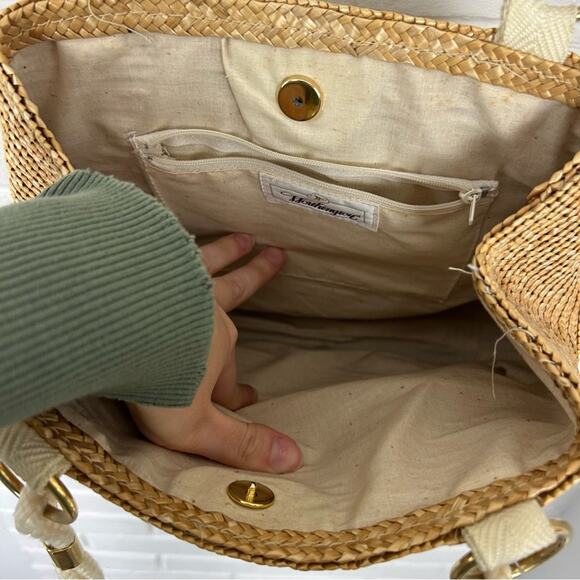 Vintage Worthington Straw Woven Braided Handle Shoulder Bag - Picture 8 of 11